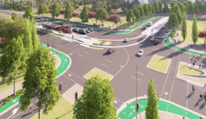 Planned redesign of intersections near Indore metro station and ISBT to improve traffic flow and connectivity